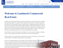 Tablet Screenshot of landmarkrealestate.net